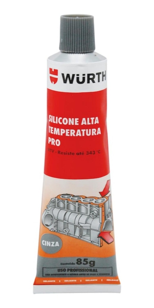 Silicona Alta Temperatura Gris Wurth 85 G