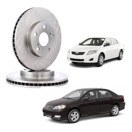 [CP010303] Disco de Freno Delantero Toyota Corolla 2002-2010 (255 mm)